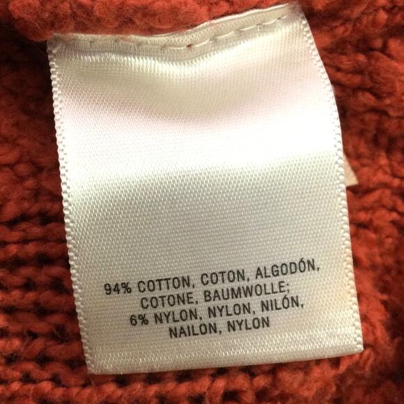 Moth Anthropologie Women's Cowl Neck Oversized Knit Tunic Sweater Dress Orange S - Picture 7 of 11